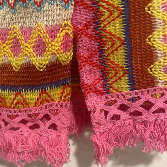 Shien Vcay swim suit cover up skirt with fringe bottom. Size M. - Picture 5 of 6